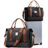 SEAFEW Borsone da Viaggio,Bagaglio a Mano Easyjet Borsa da Viaggio con Scomparto per le Scarpe, Borsa da Cabina per Easyjet Borsa Sportiva Borsone da Palestra da Weekend,F10-Marrone Nero