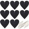 VGOL 20Pcs cuore lavagna segni mini a forma di cuore lavagna, mini lavagna in legno da appendere per feste di nozze, casa giardino decorazioni