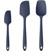 U-Taste Spatole Silicone Set di 3: 250℃ Resistente al Calore, Gomma Flessibile senza BPA Cucchiaio Leccapentola, Raschietto per Pentole Antiaderenti per Cucina Cottura Miscelazione (Blu notte)