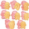 PTaizjjz Set di 8 formine per biscotti a forma di omino di pan di zenzero, in plastica, a forma di omino di pan di zenzero, per decorazioni fai da te per feste di Natale