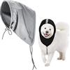 Geyoga 2 scaldacollo e orecchie per cani, impermeabili, riflettenti, per collo e orecchie, fascia per cani, fascia per cani, scaldacollo invernale per cani, taglia L