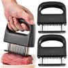 WIYETY Affettatrice per carne, 2 pezzi, batticarne con 48 lame in acciaio inox, utensile da cucina per dolcificare carne di manzo, maiale, pollo
