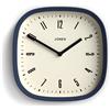 Jones Clocks® Marvel Orologio a parete | Orologio quadrato moderno retro arrotondato | 25cm | Indaco blu | Look di design interessante per cucina, soggiorno o ufficio