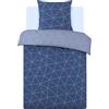 VISION - Set copripiumino reversibile Hugo Blu - Set copripiumino 140 x 200 cm con 1 federa per cuscino per letto singolo - 100% cotone