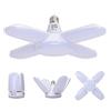 HZSANUE E27 Lampada Garage LED, Bianco Freddo 60W 6500K 6800Lm Illuminazione Soffitto LED Deformabile con 4 Pannelli Regolabili, per Garage, Cantina, Officina, Magazzino(1pezzi)