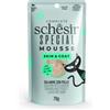 CT-TRONICS Schesir Special Mousse Alimento umido completo ed equilibrato per gatti esigenti 12 x 70 gr (12 x Skin&Coat Salmone con pollo)