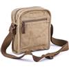 Gootium Small Canvas Cross Body Messenger Bag, Uomo, Cachi, Höhe: 24.9 cm Tiefe: 5.5 cm