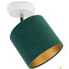 Light Home LH Light-Home Lampade a Parete - Lampadari Moderni Collezione Milano - Applique da Parete Metallo con Paralume - Interni Lampada a Muro - Lampadario da Soffitto Diametro 15cm - Verde con Bianco