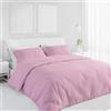 Corredocasa Copripiumino in Cotone Morbidissimo Tinta Unita Dotato di Federa/e Disponibile in una Vasta Gamma di Colori e Per Tutti i Tipi di Letto (Rosa, Singolo)