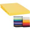 Moon Topper lenzuolo con angoli, lenzuolo con angoli elasticizzati Line Green 160 G/M², 100% cotone 90 X 200 - 100 X 220, 100% cotone, giallo mais, 100x200 - 100x220