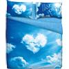 Bassetti Parure copripiumino MATRIMONIALE Extra 250x200+40 e due federe 50x80 Escluso lenzuolo sotto (EX130 NUVOLA)