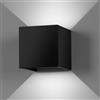 maolo Applique Lampada Da Parete Esterno LED Cubo 20W Doppia Luce Bidirezionale 2000Lumen Giardino Cortile Garage (Nero luce fredda)