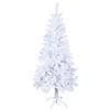 TRMLBE Albero di Natale Artificiale 180 cm Abete di Natale Artificiale Albero Decorativo con Supporto in Metallo Decorazione Natalizia Realistica - PVC Bianco