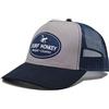 Surf Monkey Cappello trucker - Berretto da Uomo - Design a 5 pannelli - Taglia unica - Toppa cucita frontale - Chiusura a scatto regolabile - Cappuccio strutturato con profilo medio (Blu)