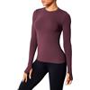 XDSP Maglietta Sportiva da Donna Sportiva Donna a Manica Lunga Maglia Maglietta da Corsa Sport Top Running Yoga Fitness Outdoor T-Shirt Traspirante Leggera Palestra Girocollo per i Pollici