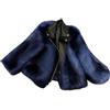 Generico Cappotto Invernale Antivento E Pratica Chiusura A Zip Leather (Blue, 7-8 Anni)