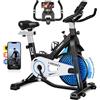 LABGREY Cyclette Professionale, Bicicletta ad attrito Indoor da Camera con Schermo LCD e Portabicchieri, Volano 15kg, per Fitness ed Esercizio a Casa (Nero - Resistenza Magnetica)