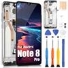 ARSSLY LCD Schermo per Xiaomi Redmi Note 8 Pro Display per Redmi Note 8 Pro Sostituzione Schermo Touchscreen Digitazer Assembly con Riparazione Kit (Single-Sim + Nero con Cornice, Non per Redmi Note 8)