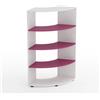 GIODIARREDA Mobile Scuola Kubò Bianco Angolare H 150 cm. Ripiani Fucsia - Conforme CAM - REGISTRATI! SCOPRI ALTRE PROMO