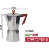 Pedrini Caffettiera 12 Tazze Moka in Alluminio - 9086-0 Brilliant