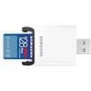 Samsung PRO Plus MB-SD128SB/WW - Scheda SD da 128 GB, UHS-I U3, Full HD e 4K UHD, 180 MB/s di lettura, 130 MB/s di scrittura, scheda di memoria per fotocamere e droni, con lettore di schede USB