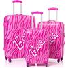 Barbie Valigia per adulti e bambini | Cabina Piccola, Media O Grande Opzioni Borsa Bagaglio | Ragazze Rosa Bambola Logo Copertina Rigida Da Donna Carry On Trolley Da Viaggio