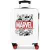 Marvel Avengers Comic Trolley cabina Bianco 40x55x20 cms Rigida ABS Chiusura a combinazione numerica 34L 2,6Kgs 4 doppie ruote Bagaglio a mano