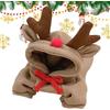 Qkbuza Abbigliamento per cani di renna, costume per cani di piccola taglia - Vestito divertente per animali domestici - Felpa con freddo per cani e gatti di piccola taglia
