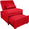 Generico POLTRONA POUF LETTO COOKIE BORDEAUX