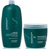 Alfaparf semi di lino reconstruction light shampoo 1000 ml e maschera 500 ml - nutrimento per capelli danneggiati fini. Grande formato