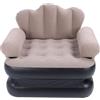 Denash Divano Letto Gonfiabile, Materasso Gonfiabile per Divano in PVC Floccato Ispessito, Grande capacità di Carico, Design Multifunzionale, Compatto per Viaggi, Campeggio, Colore caffè