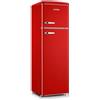 Ⓜ️🔵🔵🔵 SEVERIN RKG 8983 - Frigorifero retrò doppia porta ALTO, colore ROSSO, Nuova classe D