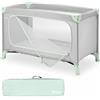 hauck Lettino Da Viaggio Dream N Play Plus - Culla Neonato Da 0 Mesi Fino a 15kg - Letto Pieghevole 120x60cm, Con Borsa - Box Bambini Con Apertura, Compatto - Dusty Mint