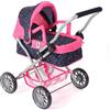 Bayer Chic 2000 - Passeggino per bambole Smarty, piccolo passeggino per bambini dai 2 anni in su, passeggino giocattolo, coriandoli, rosa