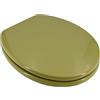 ADOB, Sedile copri WC, colore verde, con cerniere regolabili cromate in ottone, 85074