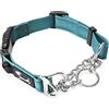 PETTOM Collare Semistrozzo Cane, Collare Cane Con Serratura di Sicurezza, Collare a Strozzo per Cani di Piccola, Media e Grande Taglia, Regolabile e Riflettente (S, Blu)