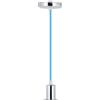 V-TAC -, serie Portalampada cromato vt-7338) lampada a sospensione cromo + Cavo, Ø36 x 60 mm blu