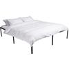 CLP Letto Hamlin in metallo con rete a doghe I Robusta struttura letto con contenitore I Letto moderno con robusta struttura nera, Colore:nero, Dimensione:200x180x41 cm
