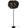 RL LIVE YOUR LIGHT Reality, Piantana, Leavy 3xE14, max.28,0 W Plastica, Nero, Finitura: Metallo, nero opaco Ø:70,0cm, A:180,0cm Interruttore a piede,Modello depositato,IP20,Senza illuminante