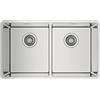 Teka 115030007 Lavello da Cucina in Acciaio Inox con Vasca Doppia BE Linea RS15 2B 740 3½ W/OVF SP-115030007, Grigio, 44 x 20 x 74 cm
