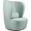GUBI poltrona con schienale alto STAY LARGE con base nera - 24455-F