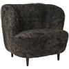 GUBI poltrona STAY LARGE con piedini in legno - 11179-SO-D
