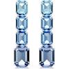 Swarovski Orecchini pendenti Millenia, Taglio Octagon, Sfumatura di colore, Blu, Placcato rodio