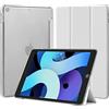 4UBonLife Custodia per iPad 9a/8a/7a Generazione 10,2 Pollici 2021/2020/2019, Smart Cover Protettiva Rigida Custodia Sottile e Leggero con Retro Traslucido per iPad 7/8/9, Grigio Chiaro