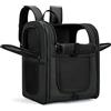 apollo walker - Zaino trasportino per animali domestici, per cani e gatti da 2 a 12 kg, morbido, pieghevole, colore: nero