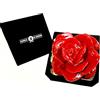 Cereria Di Giorgio - Candela Laccata a forma di Rosa - Confezione Regalo - Colore Rosso - Diametro 12 cm Altezza 7.5 cm - Artigianale