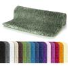 Spirella - Tappeto da Bagno Highland in Microfibra, Sottofondo Antiscivolo, Asciugatura Rapida, Pelo Lungo 40 mm, Lavabile in Lavatrice + Asciugabile in Asciugatrice - 80x150 cm - Basilico