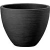 Dehner Vaso per piante Vino, diametro 40 cm, altezza 31 cm, plastica, antracite