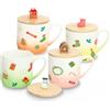 Avilia Tazza Mug con Coperchio in Porcellana 370ml - Ideale per Latte, Thè o Cioccolata Calda Ottima Anche Come Idea Regalo - Resistente, Adatta Mantenere le Bevande Calde e Facile da Pulire