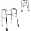 Mobiclinic®, Telaio per anziani, Modello capitel, Marchio europeo, Pieghevole, Regolabile in altezza, Antiscivolo, Adulti o disabili, Leggero e robusto, 2 ruote, Alluminio, Colore grigio